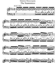 Noten, Akkorde Modest Mussorgsky - Скерцо «Швея»