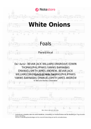 Noten, Akkorde Foals - White Onions