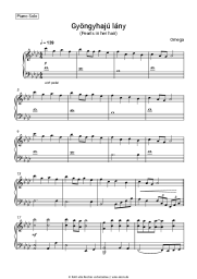 Noten, Akkorde Omega - Gyöngyhajú lány (Pearls in her hair)
