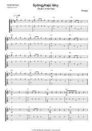 Noten, Akkorde Omega - Gyöngyhajú lány (Pearls in her hair)