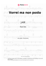 Noten, Akkorde J-AX, Fedez - Vorrei ma non posto