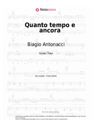 Noten, Akkorde Biagio Antonacci - Quanto tempo e ancora
