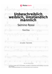 Noten, Akkorde Semino Rossi, Rosanna Rocci - Unbeschreiblich weiblich, Umständlich männlich