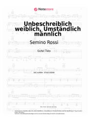 Noten, Akkorde Semino Rossi, Rosanna Rocci - Unbeschreiblich weiblich, Umständlich männlich