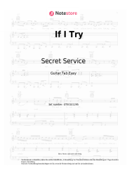 Noten, Akkorde Secret Service - If I Try