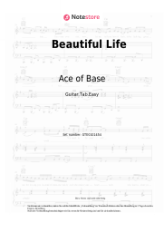Noten, Akkorde Ace of Base - Beautiful Life