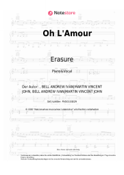 Noten, Akkorde Erasure - Oh L'Amour