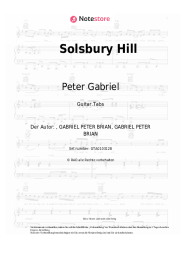 Noten, Akkorde Peter Gabriel - Solsbury Hill
