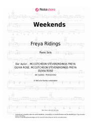 Noten, Akkorde Freya Ridings - Weekends