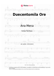 Noten, Akkorde Ana Mena - Duecentomila Ore