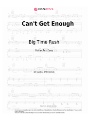 Noten, Akkorde Big Time Rush - Can't Get Enough