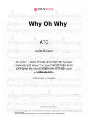 Noten, Akkorde ATC - Why Oh Why