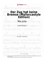 Noten, Akkorde Mia Julia, Lorenz Büffel, Malle Anja - Der Zug hat keine Bremse (Mallorcastyle Edition)