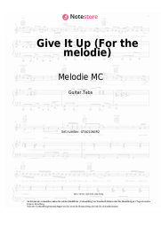 Noten, Akkorde Melodie MC - Give It Up (For the melodie)
