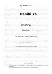 Noten, Akkorde Kristina - Habibi Ya
