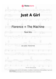 Noten, Akkorde Florence + The Machine - Just A Girl