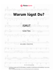 Noten, Akkorde ISMUT - Warum lügst Du?