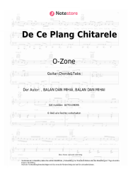 Noten, Akkorde O-Zone - De Ce Plang Chitarele