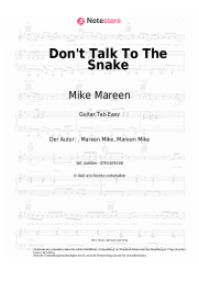 Noten, Akkorde Mike Mareen - Don't Talk To The Snake