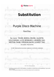 Noten, Akkorde Purple Disco Machine, Kungs - Substitution