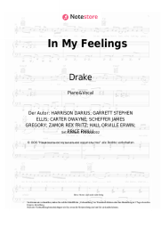 Noten, Akkorde Drake - In My Feelings
