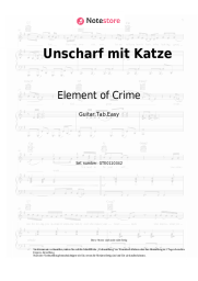 Noten, Akkorde Element of Crime - Unscharf mit Katze