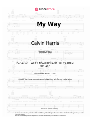 Noten, Akkorde Calvin Harris - My Way