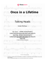 Noten, Akkorde Talking Heads - Once in a Lifetime