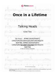 Noten, Akkorde Talking Heads - Once in a Lifetime
