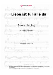 Noten, Akkorde Sonia Liebing - Liebe ist für alle da