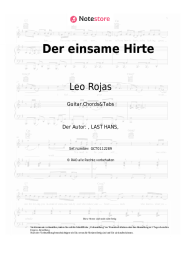 Noten, Akkorde Leo Rojas - Der einsame Hirte