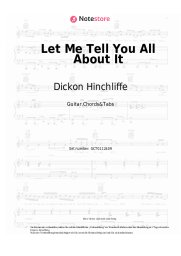 Noten, Akkorde Dickon Hinchliffe -  Let Me Tell You All About It