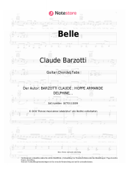 Noten, Akkorde Claude Barzotti - Belle