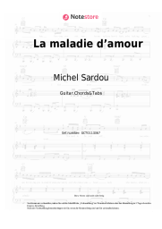 Noten, Akkorde Michel Sardou - La maladie d’amour