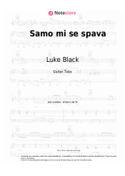 Noten, Akkorde Luke Black - Samo mi se spava