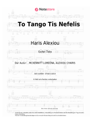 Noten, Akkorde Haris Alexiou - To Tango Tis Nefelis