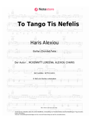 Noten, Akkorde Haris Alexiou - To Tango Tis Nefelis