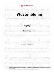 Noten, Akkorde Hava - Wüstenblume