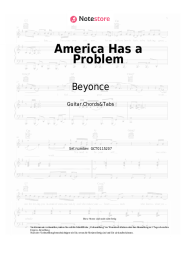 Noten, Akkorde Beyonce - America Has a Problem