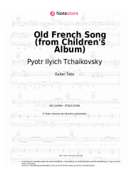 undefined Pyotr Ilyich Tchaikovsky - Old French Song (from Children's Album)