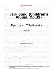 undefined Pyotr Ilyich Tchaikovsky - Lark Song (Children's Album, Op.39)