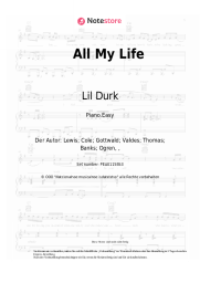Noten, Akkorde Lil Durk, J. Cole - All My Life
