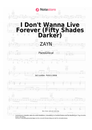 undefined ZAYN, Taylor Swift - I Don't Wanna Live Forever (Fifty Shades Darker)