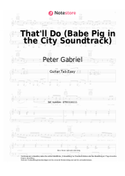 Noten, Akkorde Peter Gabriel, Paddy Moloney, Black Dyke Band - That'll Do (Babe Pig in the City Soundtrack)