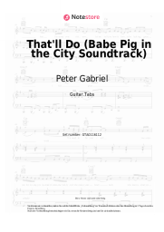 Noten, Akkorde Peter Gabriel, Paddy Moloney, Black Dyke Band - That'll Do (Babe Pig in the City Soundtrack)
