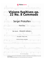 undefined Sergei Prokofiev - Visions fugitives op. 22 No. 8 Commodo