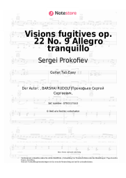 undefined Sergei Prokofiev - Visions fugitives op. 22 No. 9 Allegro tranquillo