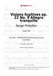 undefined Sergei Prokofiev - Visions fugitives op. 22 No. 9 Allegro tranquillo