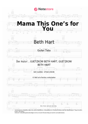 Noten, Akkorde Beth Hart - Mama This One’s for You