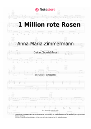 Noten, Akkorde Anna-Maria Zimmermann - 1 Million rote Rosen